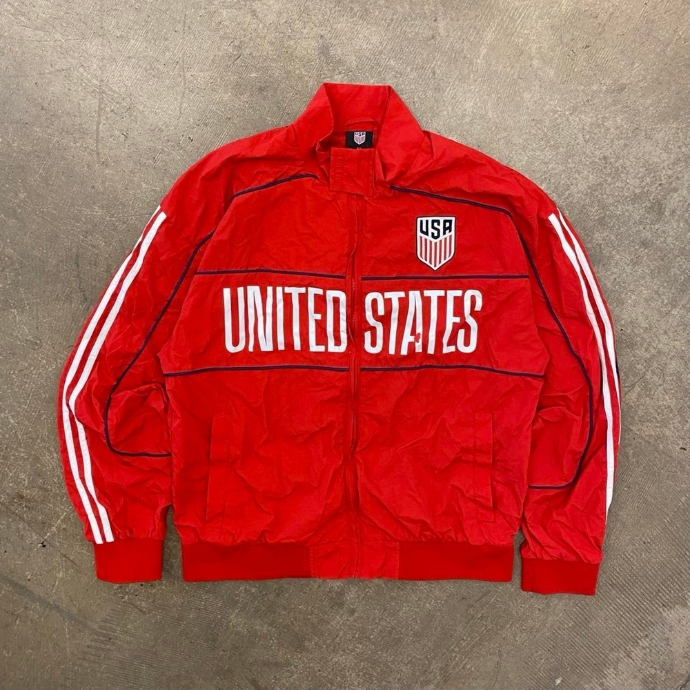 Vintage United States Soccer Warm Up Jacket World Cup Full Zip Size Small/Medium